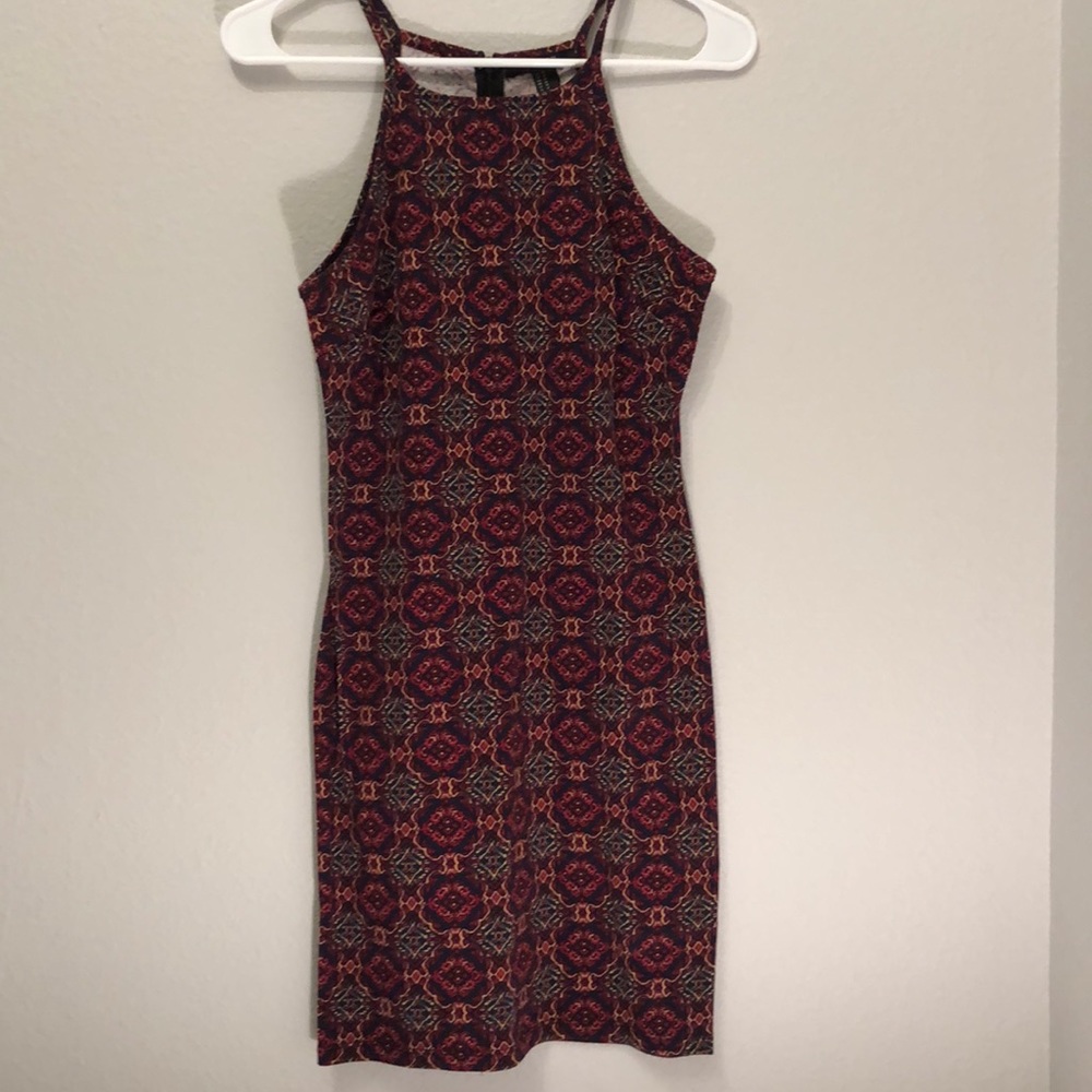 Multicolored Sleeveless Bodycon Dress